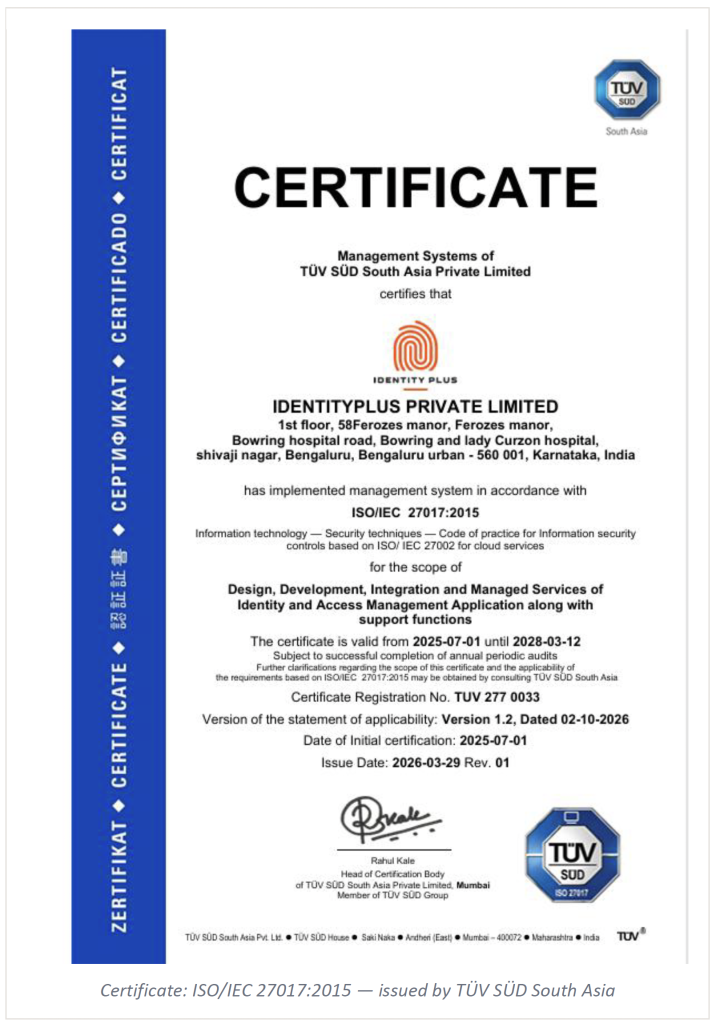 ISO-27017-Certification (2) ISO 27017 Certification 2 | Cross Identity: Converged IAM Solutions for Enhanced Security